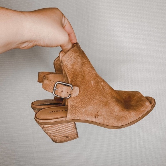 Lucky Brand |‎ Brown Leather Heels 9 - Picture 1 of 6